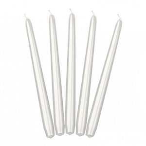 Kronljus Vit Metallic - 10-pack