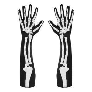 Långa Skeletthandskar - One size