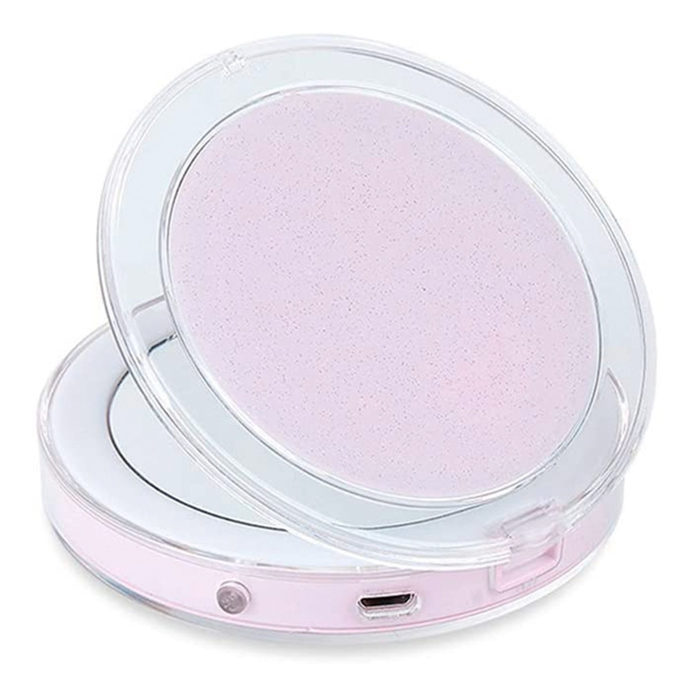 Ihopfällbar LED Sminkspegel - Rosa