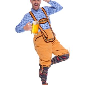 Lederhosen Brun Oktoberfest Dräkt Deluxe