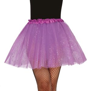 Lila Tyllkjol med Glitter - One size