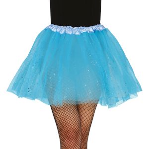 Ljusblå Tyllkjol med Glitter - One size