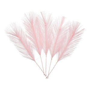 Ljusrosa Syntetiska Påskfjädrar - 5-pack