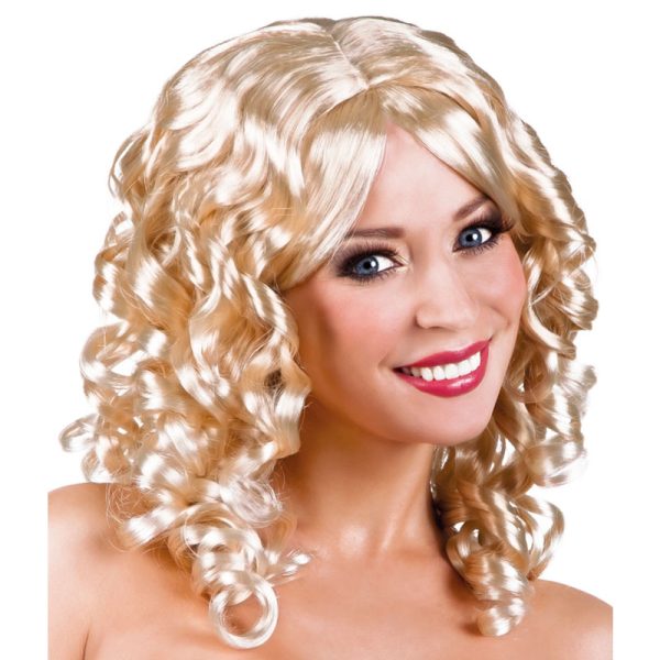 Lockig Cocktail Peruk Blond