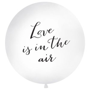 Love Is In The Air Gigantisk Ballong Vit och Svart