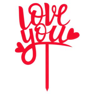 Love You Tårtdekoration