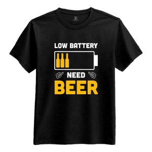 Low Battery Need Beer T-shirt - XX-Large
