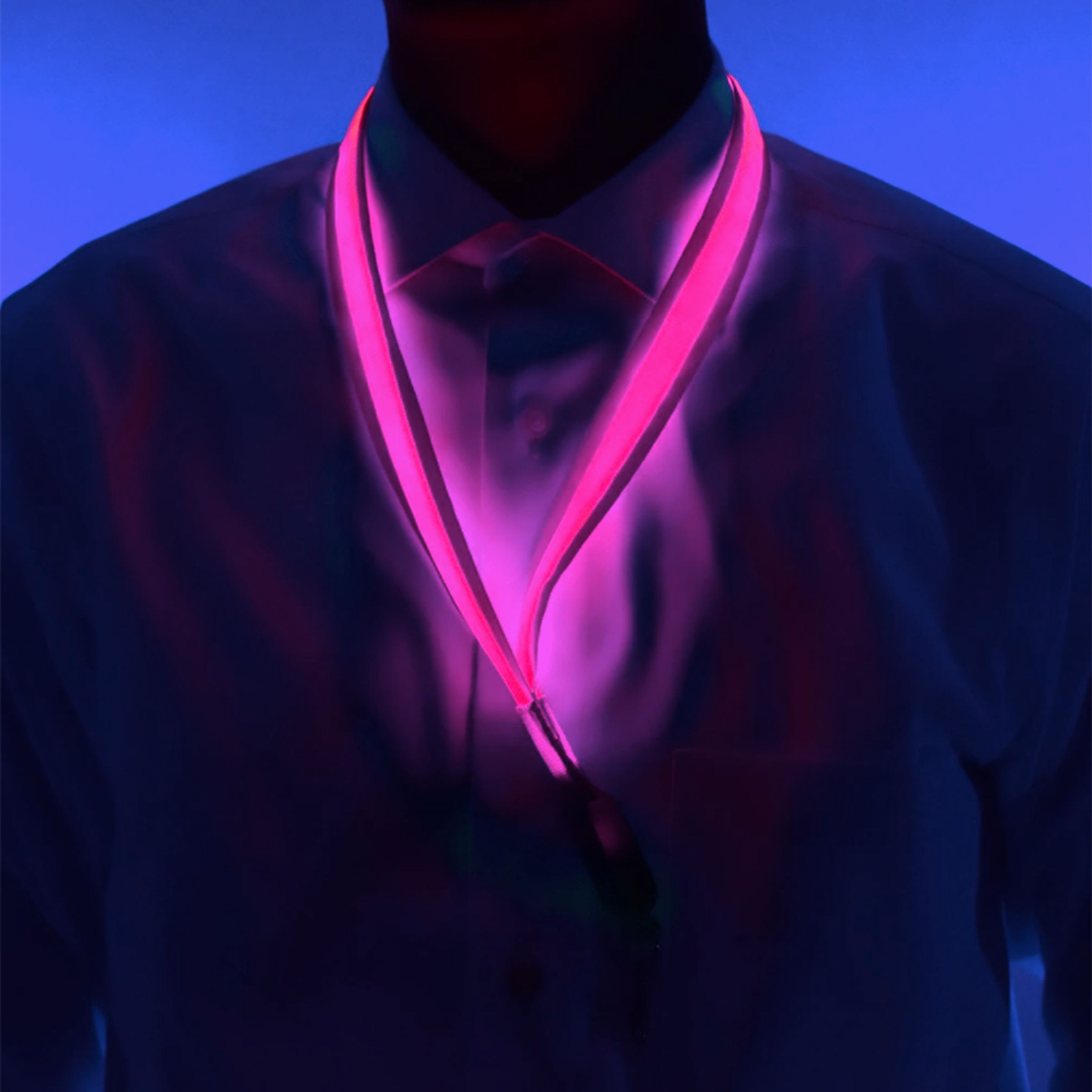 Lysande LED Nyckelband - Rosa