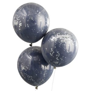 Marinblåa Konfettiballonger Dubbla Lager