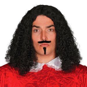 Medeltidsman Svart Perukset - One size