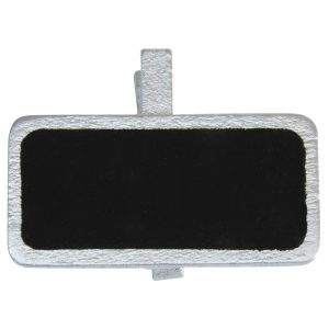 Mini Griffelskyltar med Klämma Silver