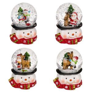 Mini Snöglob med Julfigur Snögubbe