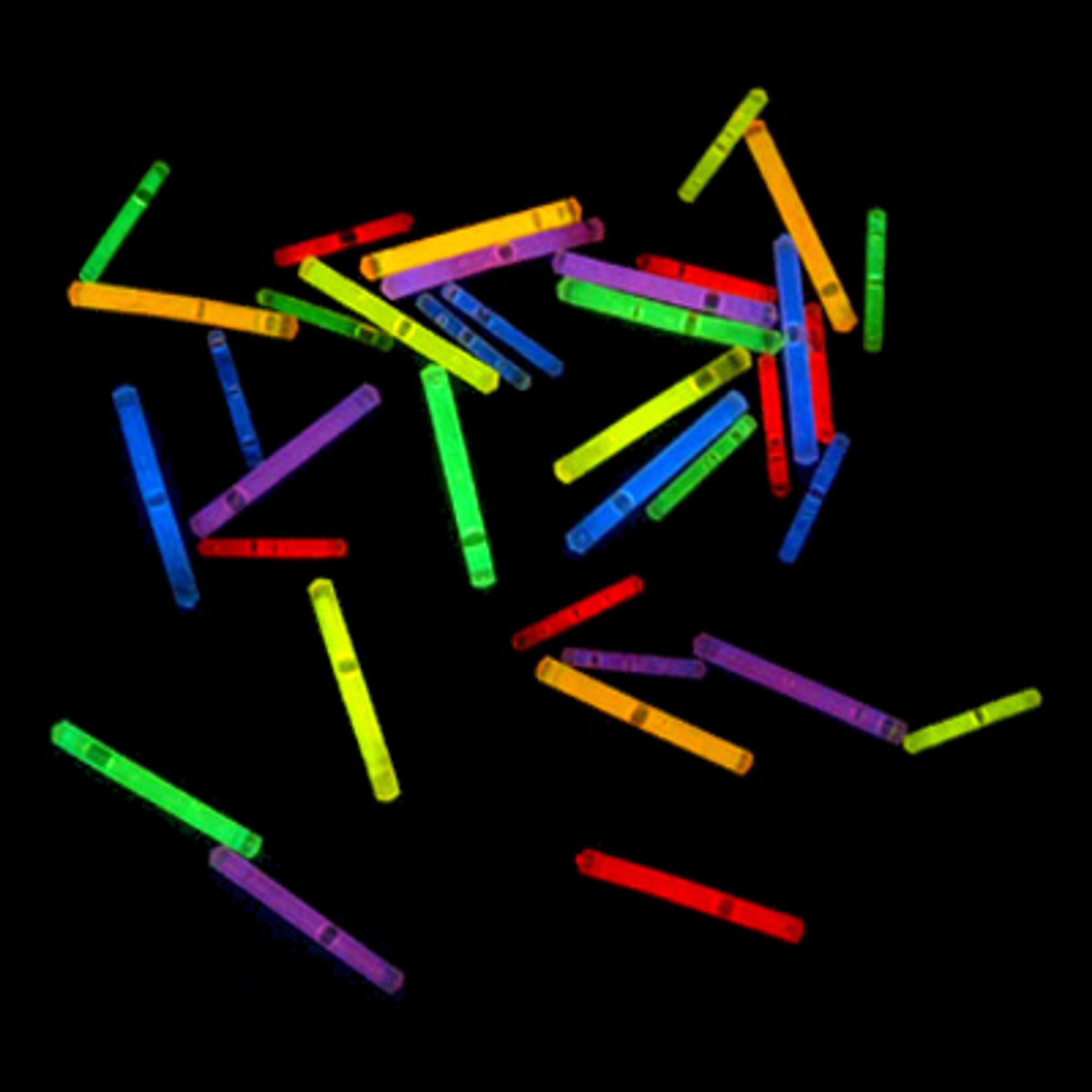 Självlysande Ministicks - 50-Pack Blandade