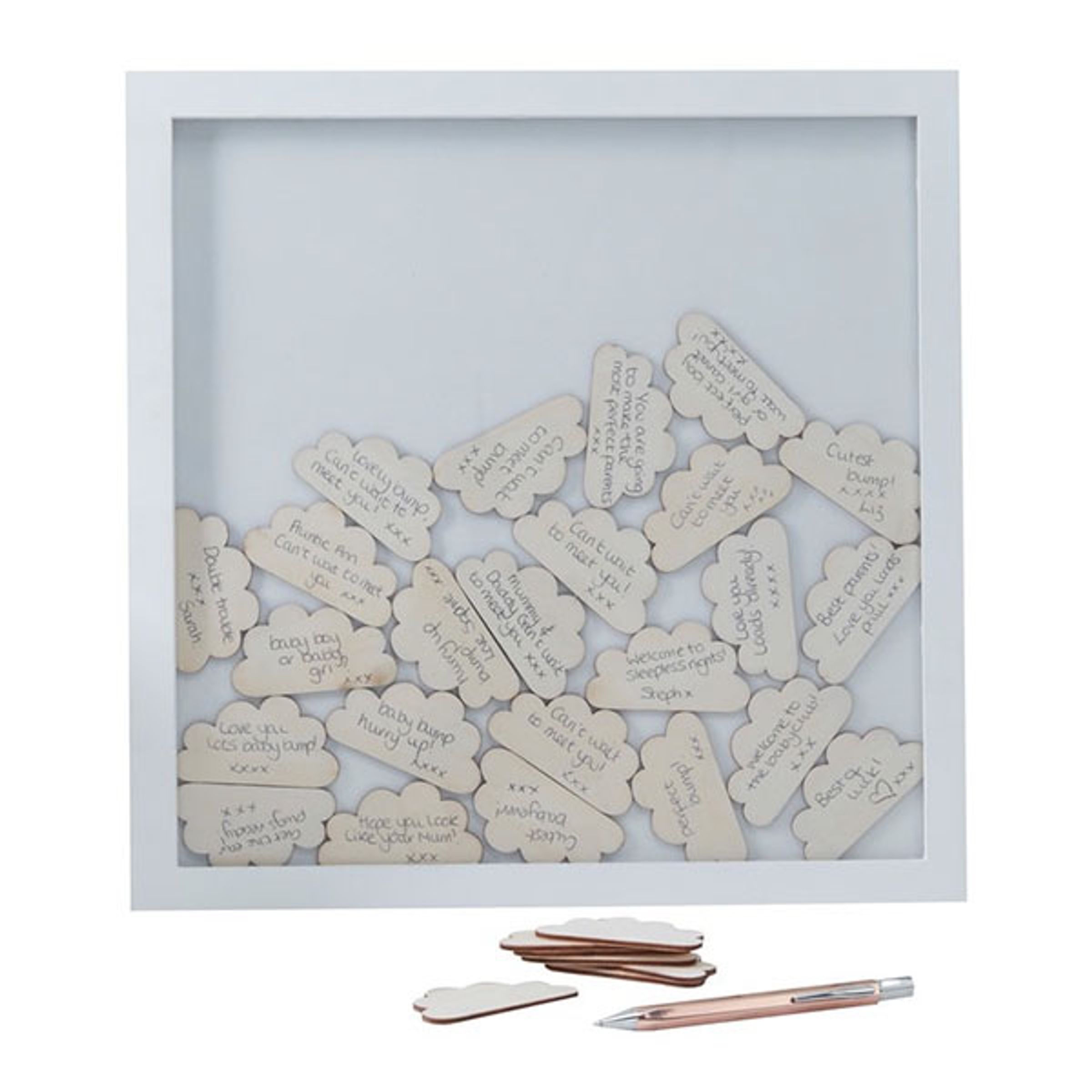 Molntavla Gästbok Babyshower