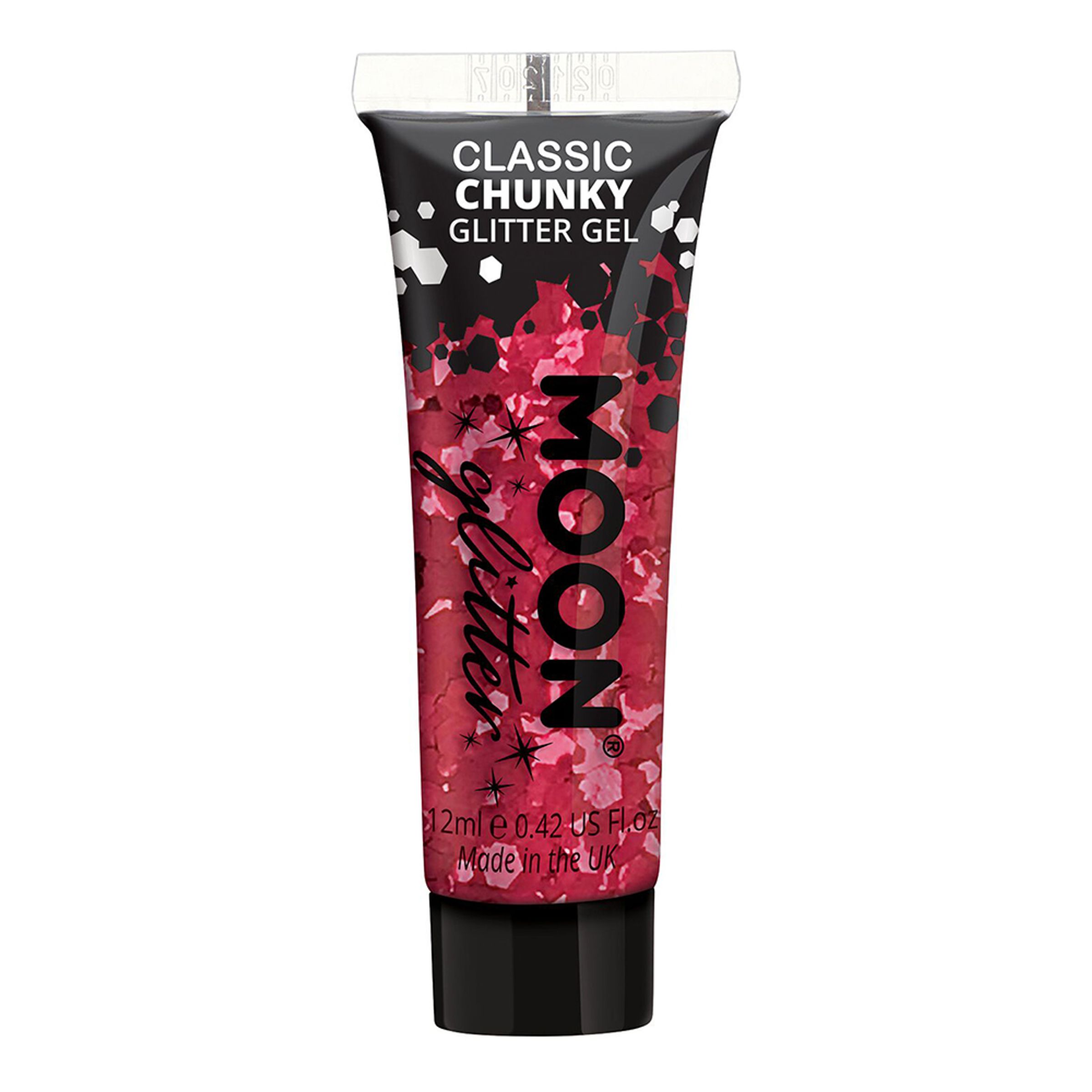 Moon Creations Classic Chunky Glitter Gel - Röd