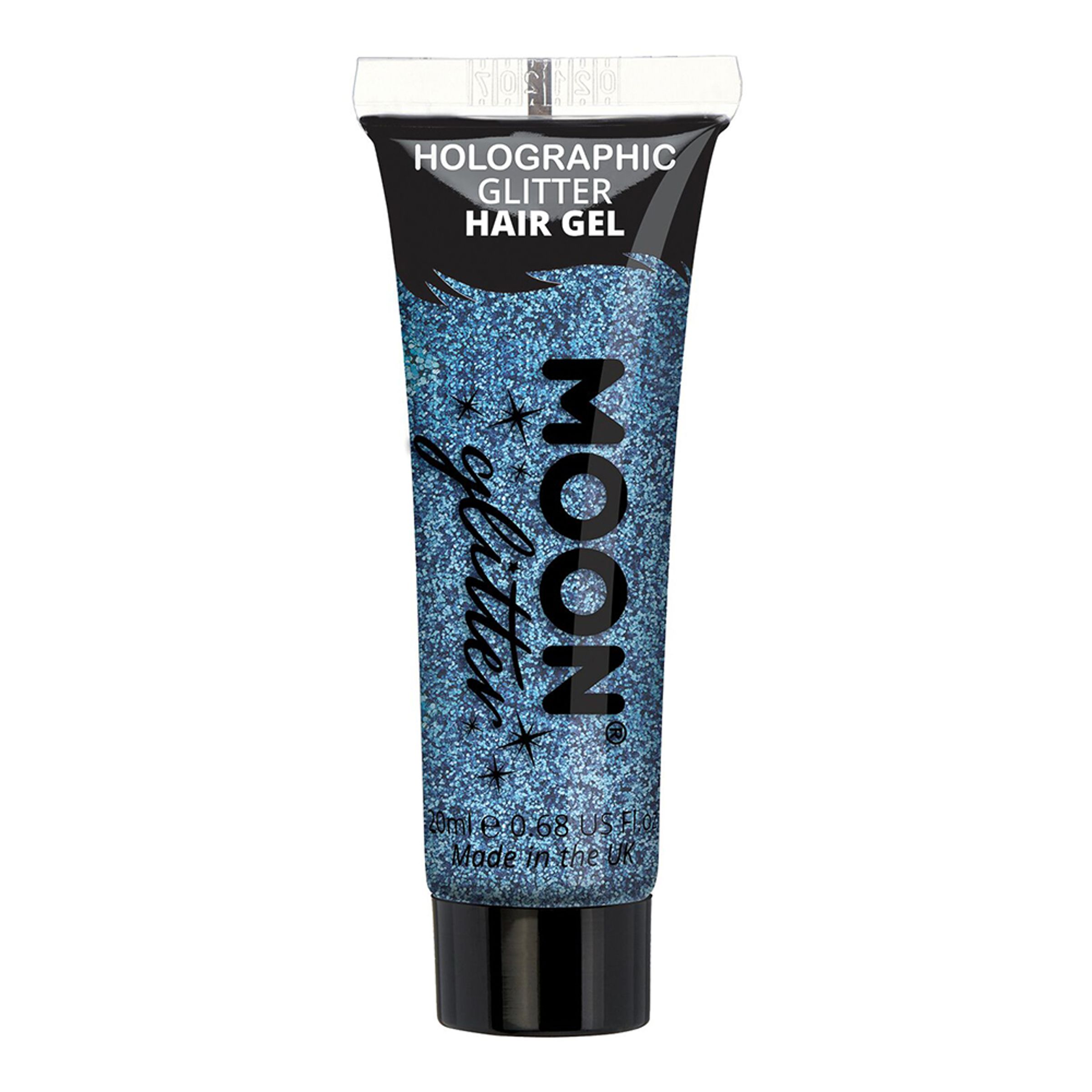 Moon Creations Holographic Glitter Hair Gel - Blå
