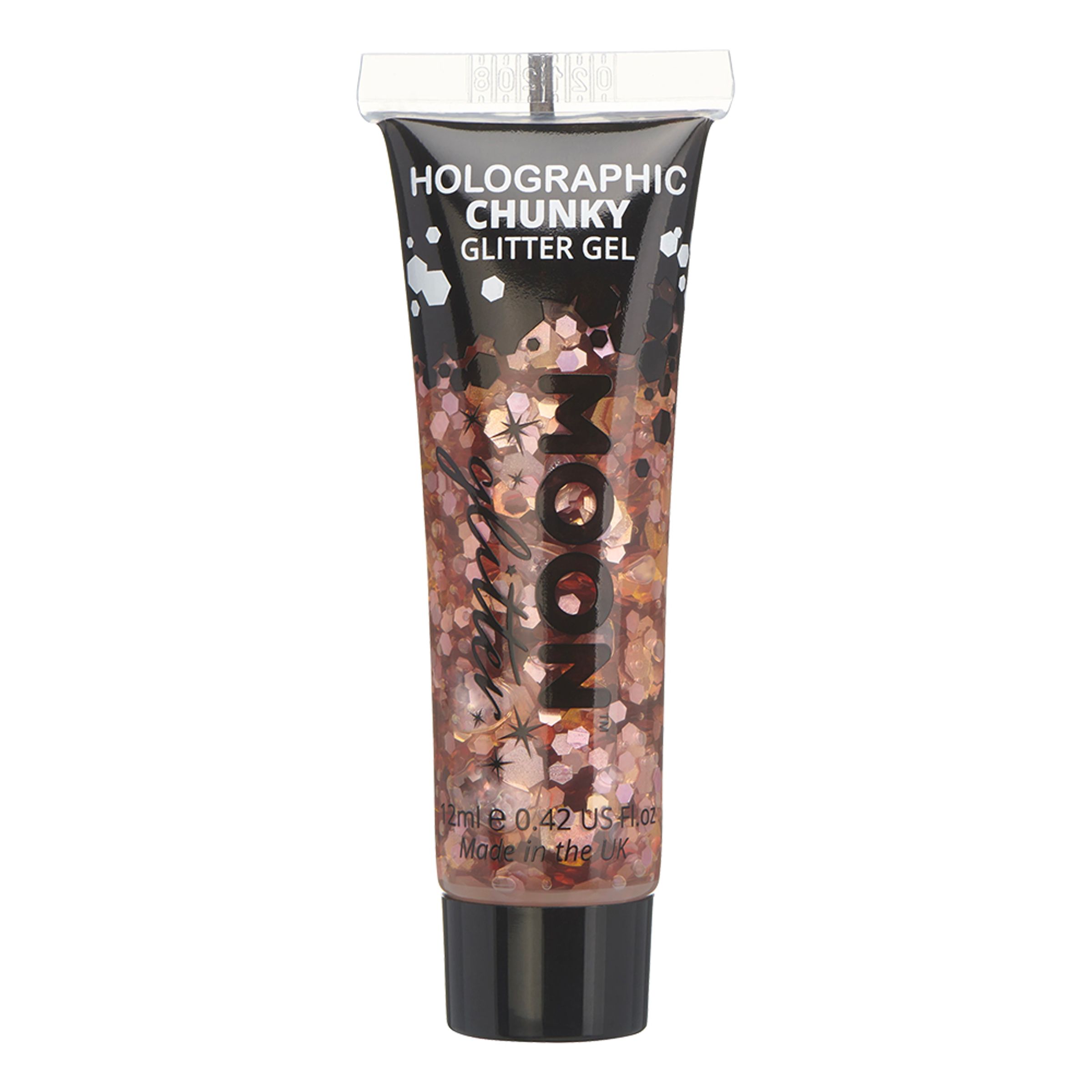Moon Creations Holographic Chunky Glitter Gel - Roséguld