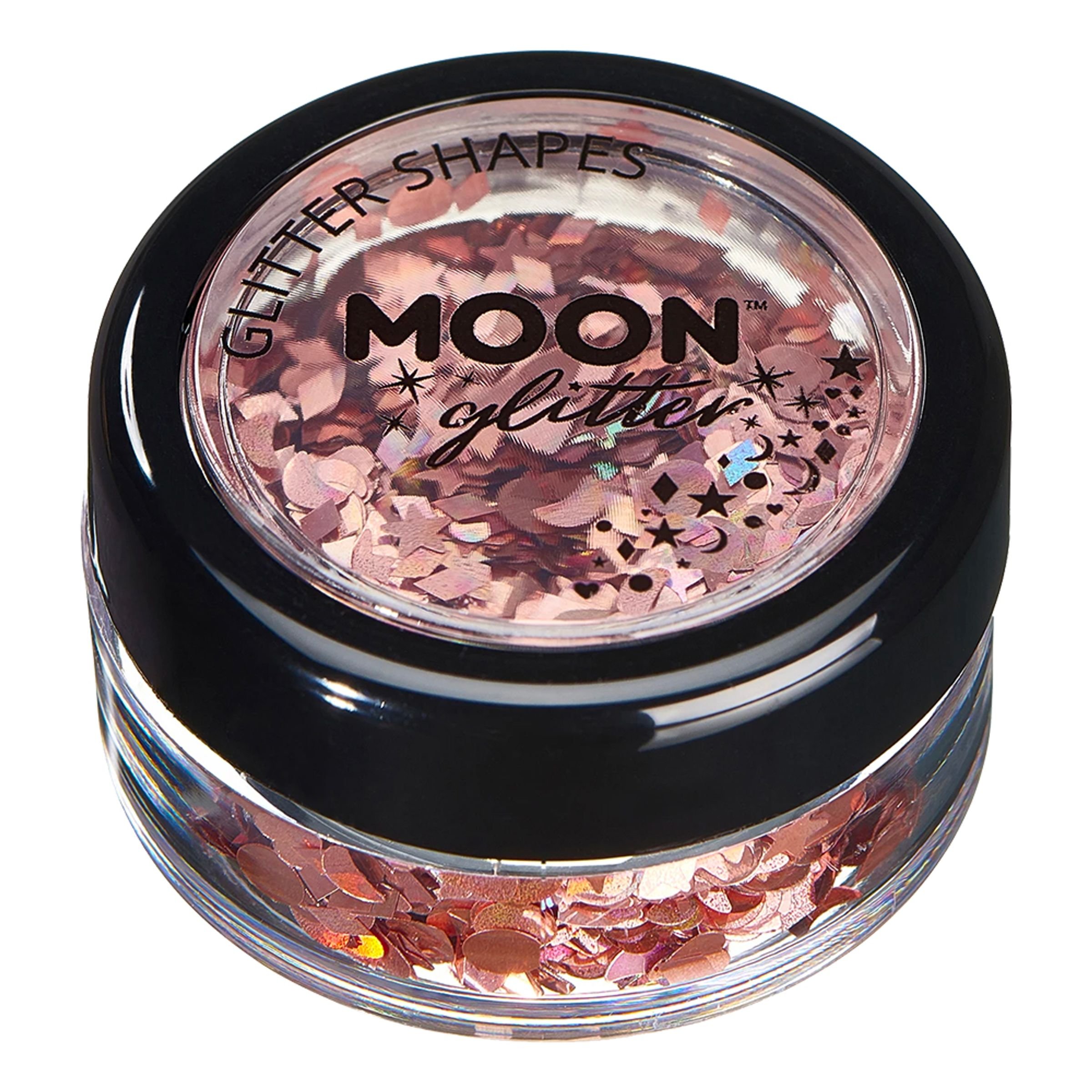 Moon Creations Holographic Glitter Shapes - Roséguld