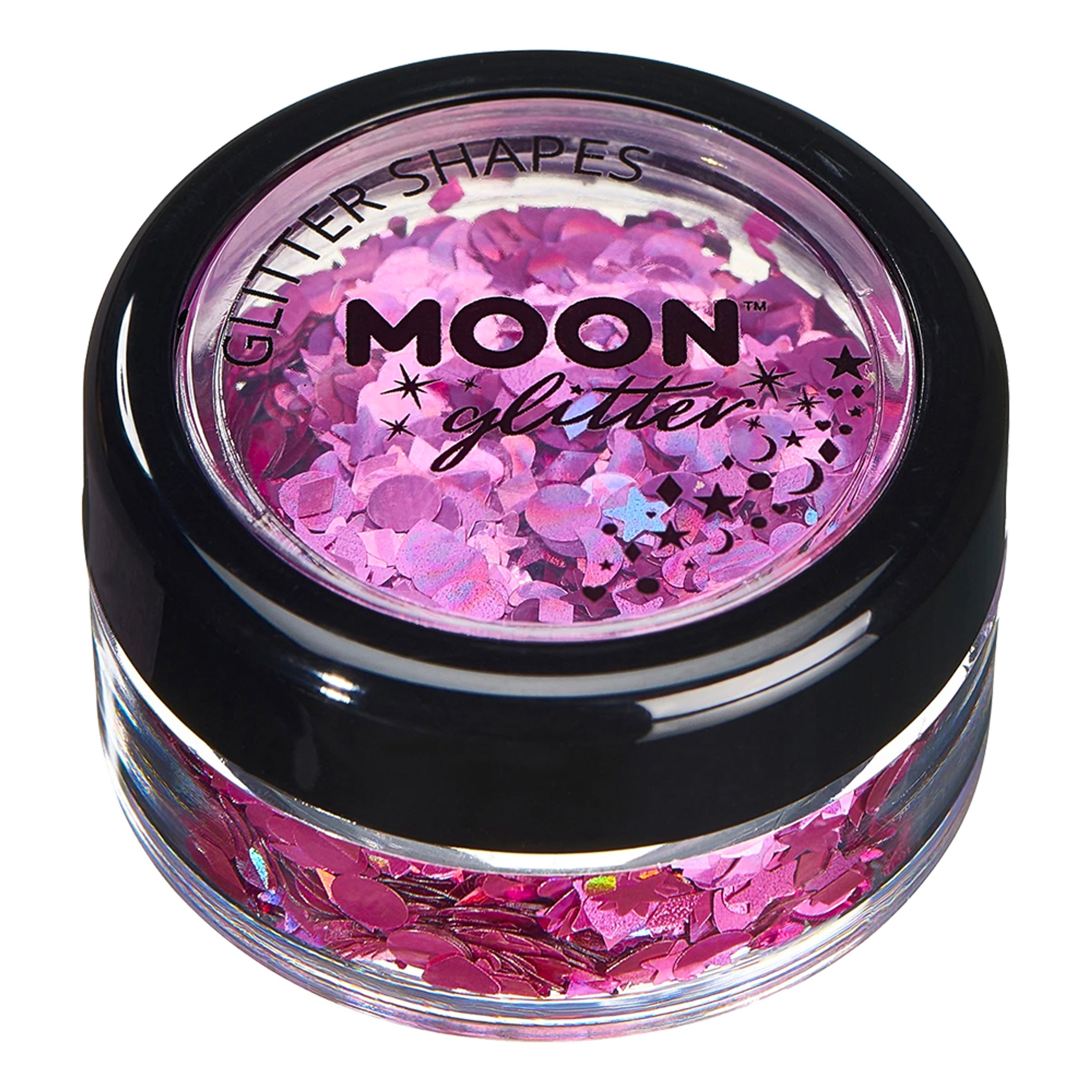 Moon Creations Holographic Glitter Shapes - Rosa