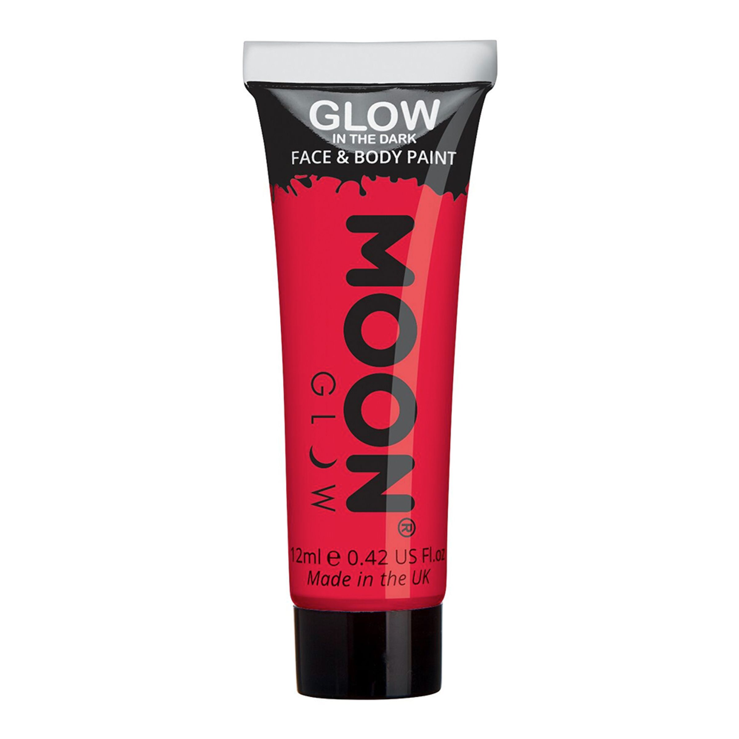 Moon Creations Självlysande Ansikts- & Kroppsfärg - Röd