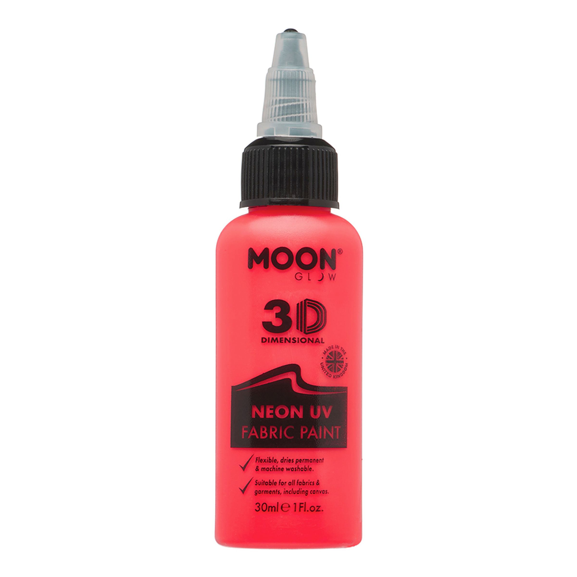 Moon Creations UV Neon Textilfärg - 30 ml Röd