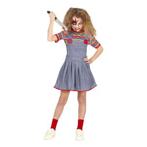 Mördardocka Klänning Barn Maskeraddräkt - Medium