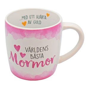 Mugg Världens Bästa Mormor Rosa