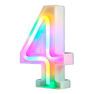 Siffra Neonlampa - Siffra 4