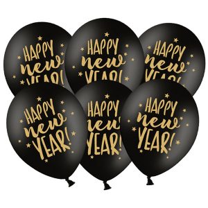 Nyårsballonger Svart och Guld