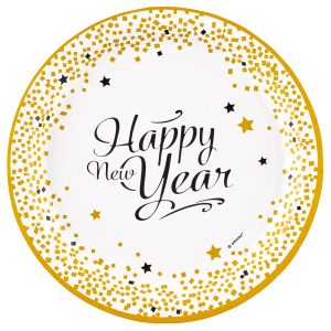 Nyårstallrikar Happy New Year