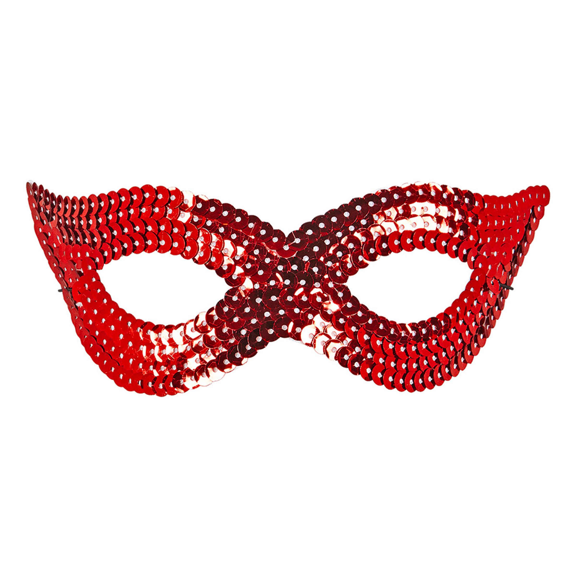 Ögonmask Paljett Röd