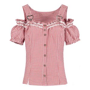 Oktoberfest Blus Röd/Rutig - 50