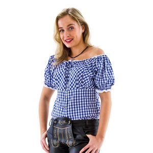 Oktoberfest Blus Vit/Blå - Large