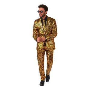 OppoSuits Golden Geo Star Kostym - 54