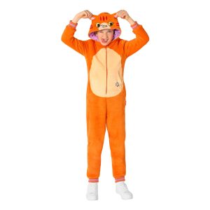 OppoSuits Röd Katt Barn Onesie - X-Large