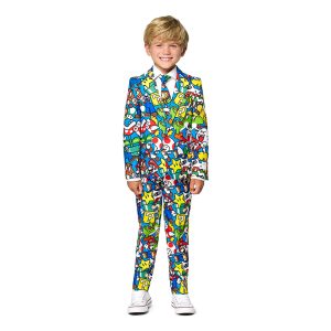 OppoSuits Super Mario Barn Kostym - 122/128
