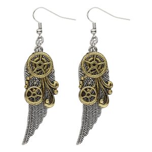 Örhängen Steampunk med Vingar - 2-pack