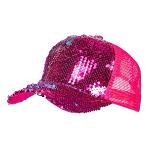 Paljettkeps Neonrosa - One size