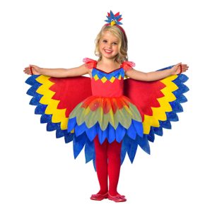 Papegoja Klänning Barn Maskeraddräkt - X-Small