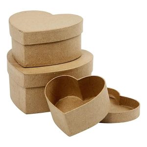 Presentaskar Hjärta - 3-pack