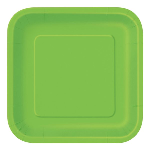 Pappersassietter Kvadrat Limegröna - 16-pack