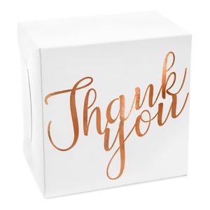 Pappersboxar Thank You - Roséguld