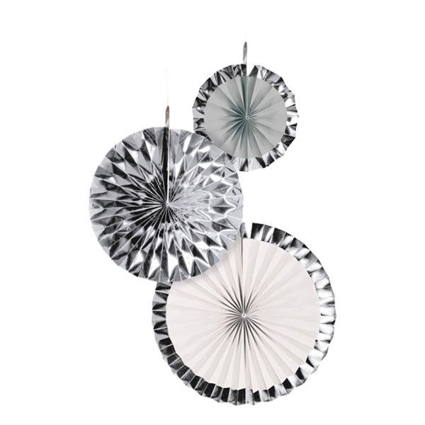 Pappersfjädrar Silver - 3-pack