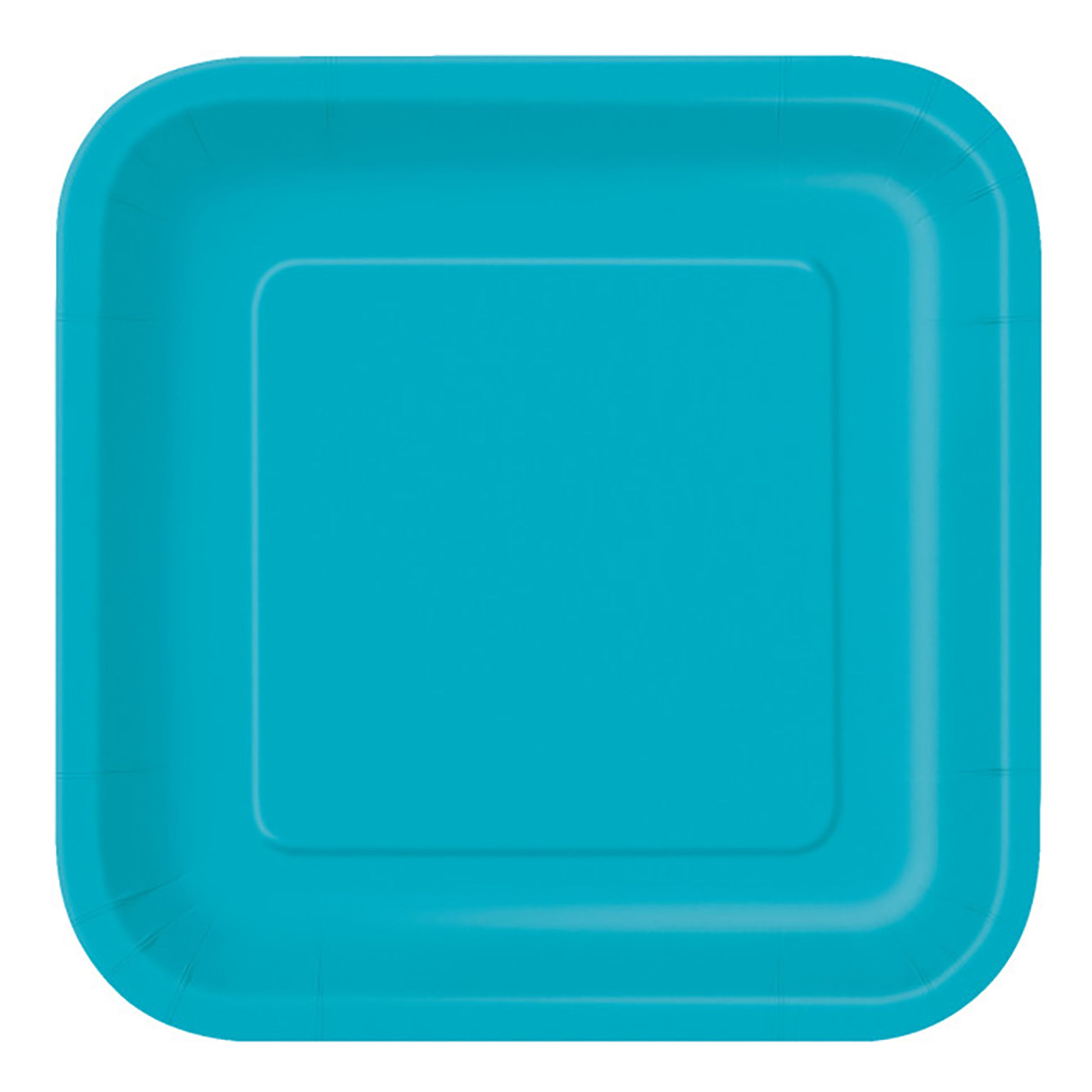 Pappersassietter Kvadrat Turkos - 16-pack