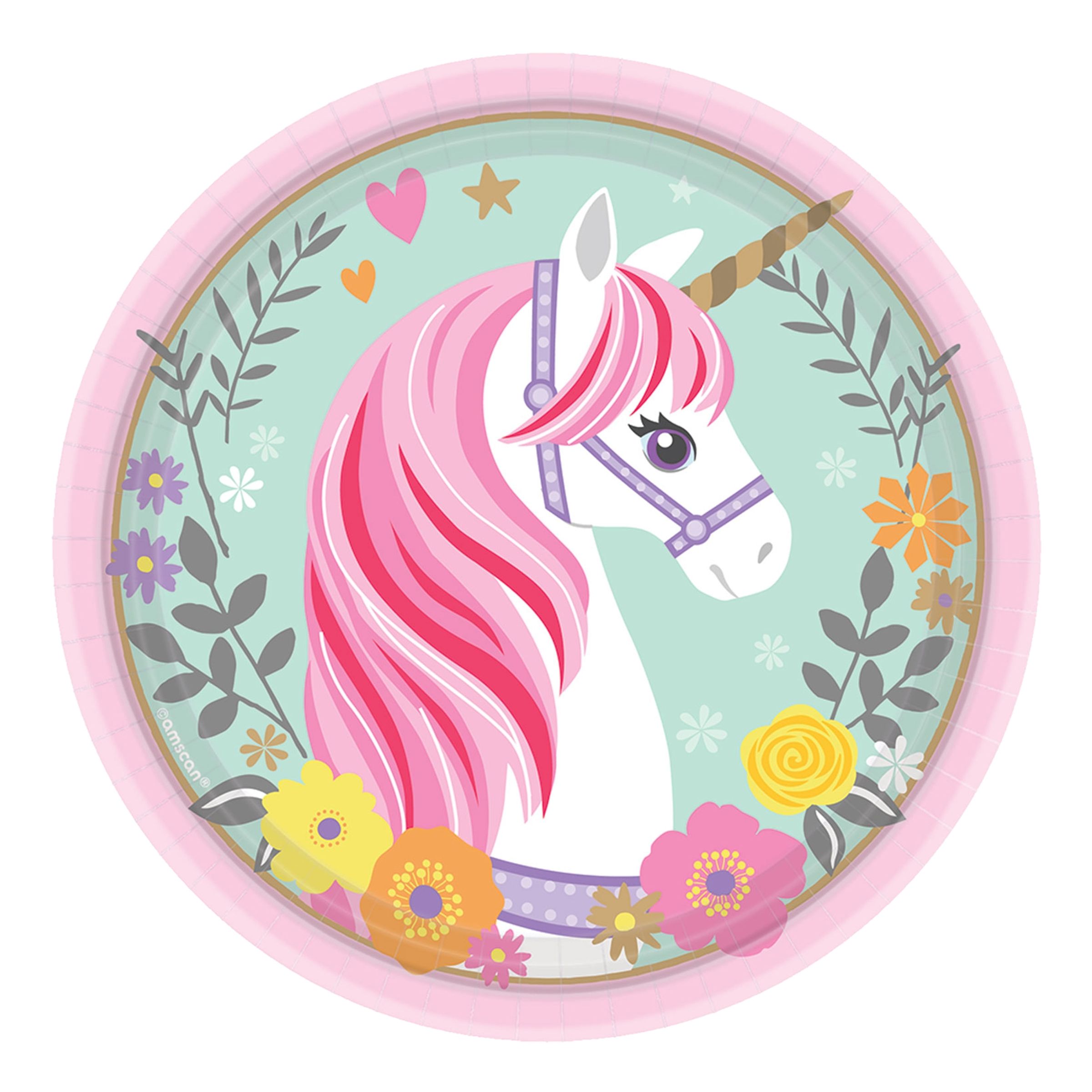 Pappersassietter Unicorn - 8-pack