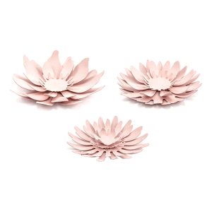 Pappersdekorationer Blommor Rosa - 3-pack