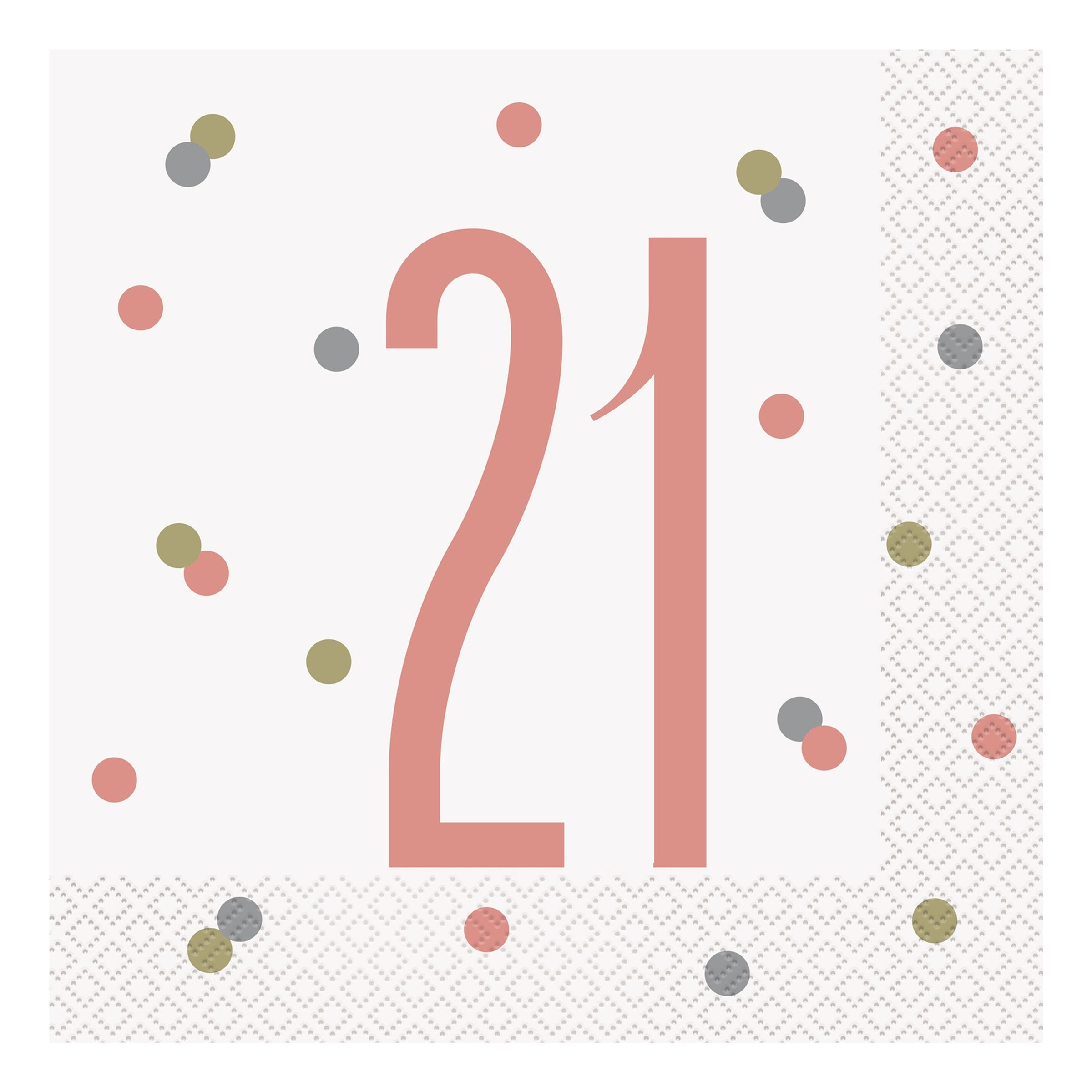 Servetter Siffra Vita med Prickar - Siffra 21