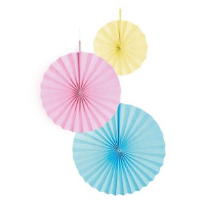 Pappersfjädrar Pastell - 3-pack