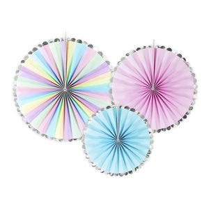 Pappersfjädrar Pastellmix - 3-pack