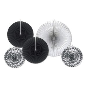 Pappersfjädrar Svart & Silver